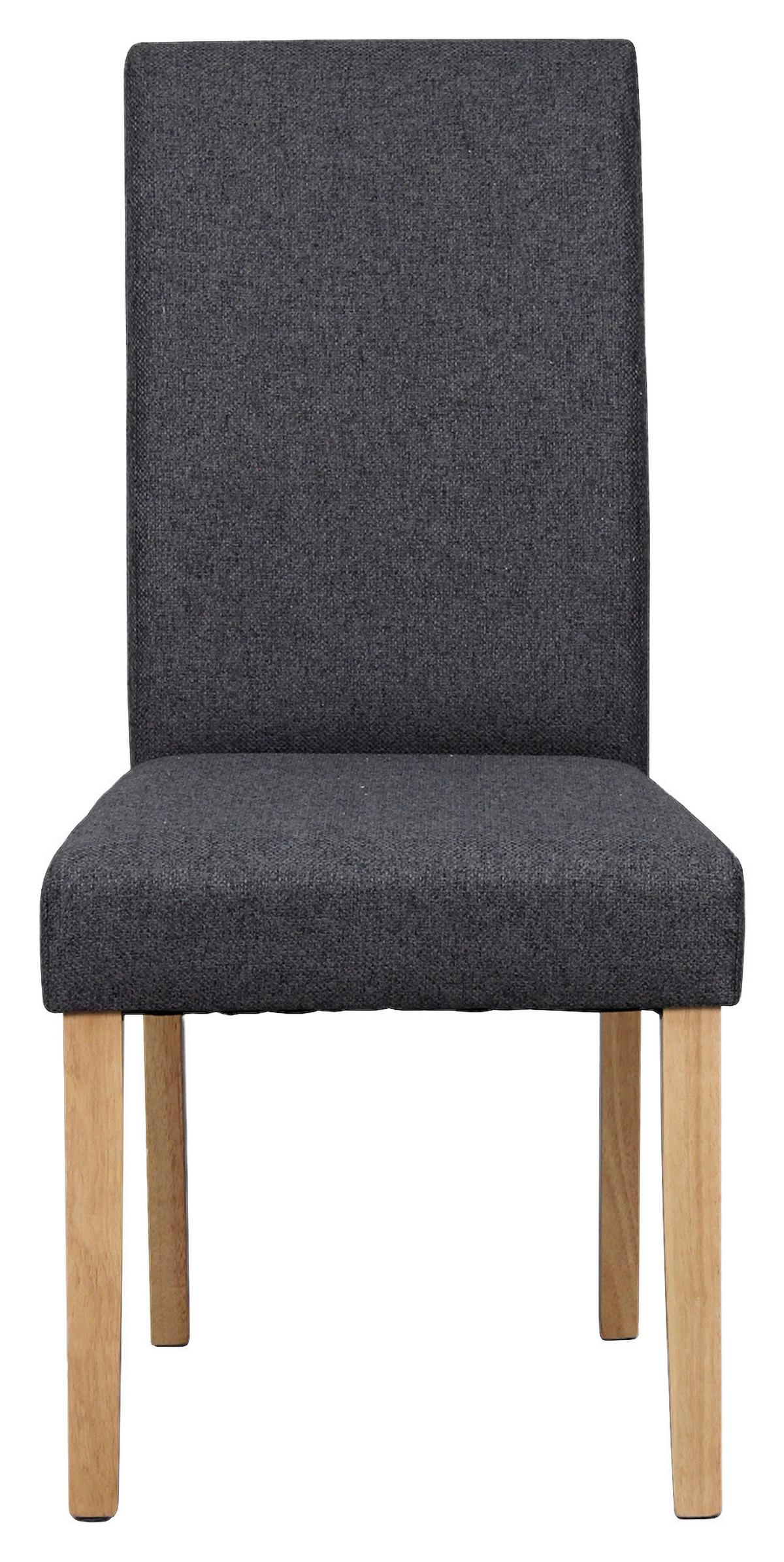 STUHL-SET ELIAS - Dunkelgrau/Schwarz, MODERN, Holz/Textil (47/99,5/60cm) - MID.YOU