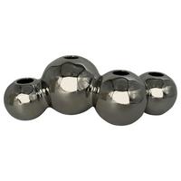 Stabkerzenhalter Eva Silberfarben - Silberfarben, Keramik (25/8,5/11cm) - Mömax