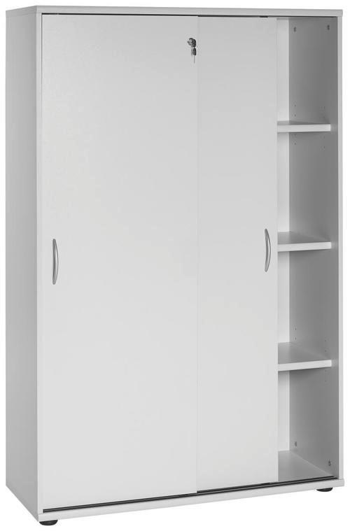 Aktenschrank Serie 4000 Hellgrau - Hellgrau, Basics, Holzwerkstoff (100/152,8/39,5cm) - MID.YOU