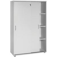 Aktenschrank Serie 4000 Hellgrau - Hellgrau, Basics, Holzwerkstoff (100/152,8/39,5cm) - MID.YOU