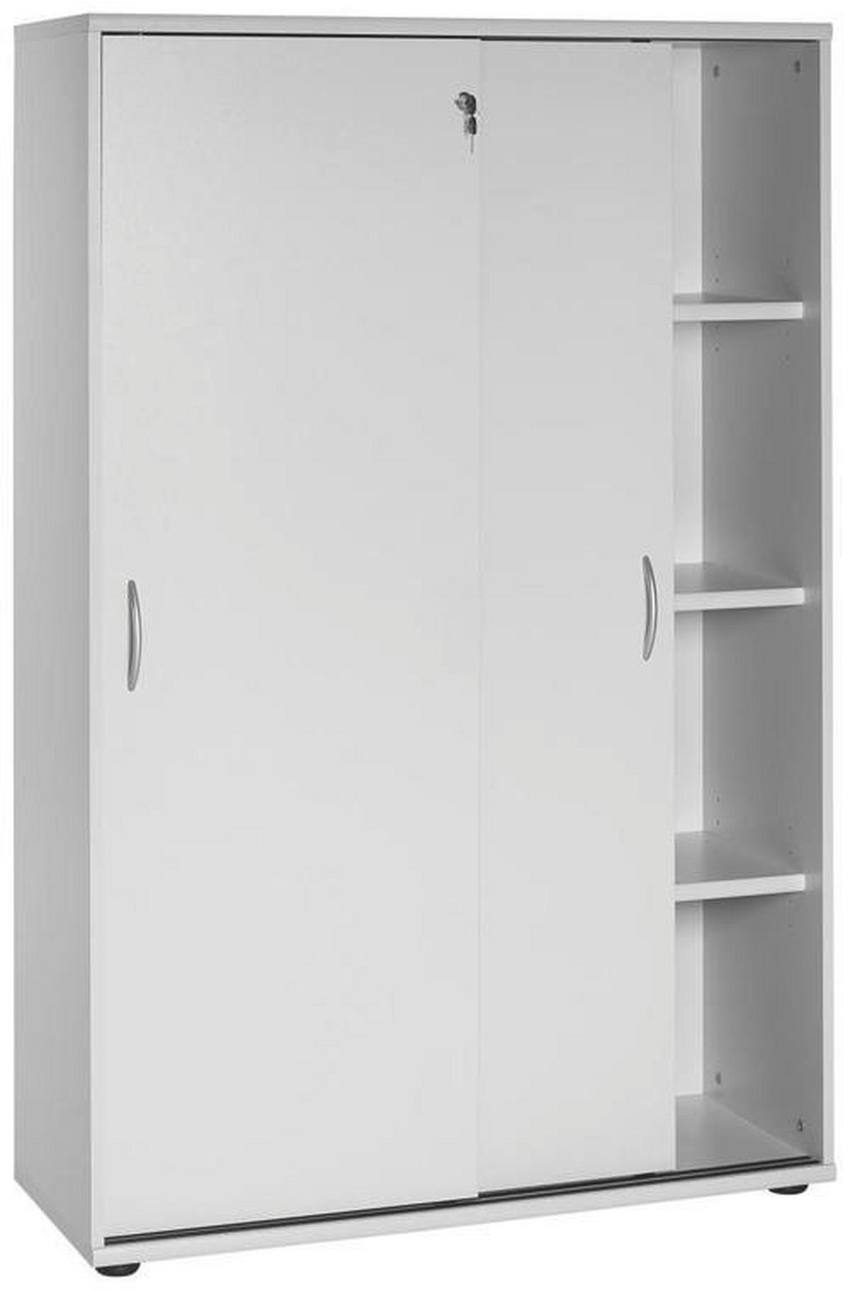 Aktenschrank Serie 4000 Hellgrau - Hellgrau, Basics, Holzwerkstoff (100/152,8/39,5cm) - MID.YOU