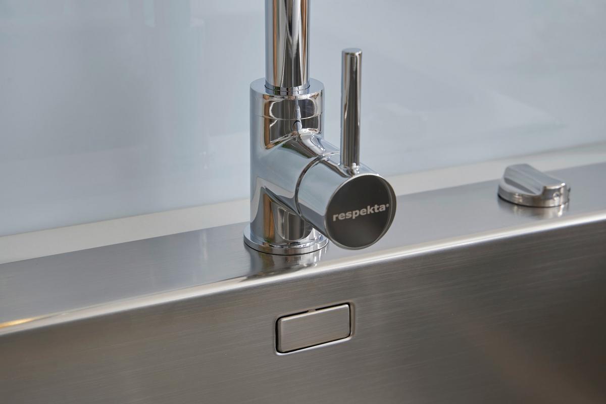 Einzelbecken Chicago ca. 50x23x50 cm - Edelstahlfarben, Trend, Metall (50/22,8/50cm) - Respekta