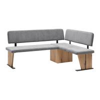 Eckbank Kassel Grau - Eichefarben/Schwarz, MODERN, Holzwerkstoff/Textil (140/87/180cm) - Based