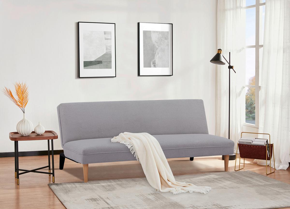 SOFA Z FUNKCJĄ SPANIA ZERR - kolor naturalny/czarny, Modern, tworzywo sztuczne/tkanina (183/77/87cm) - P & B