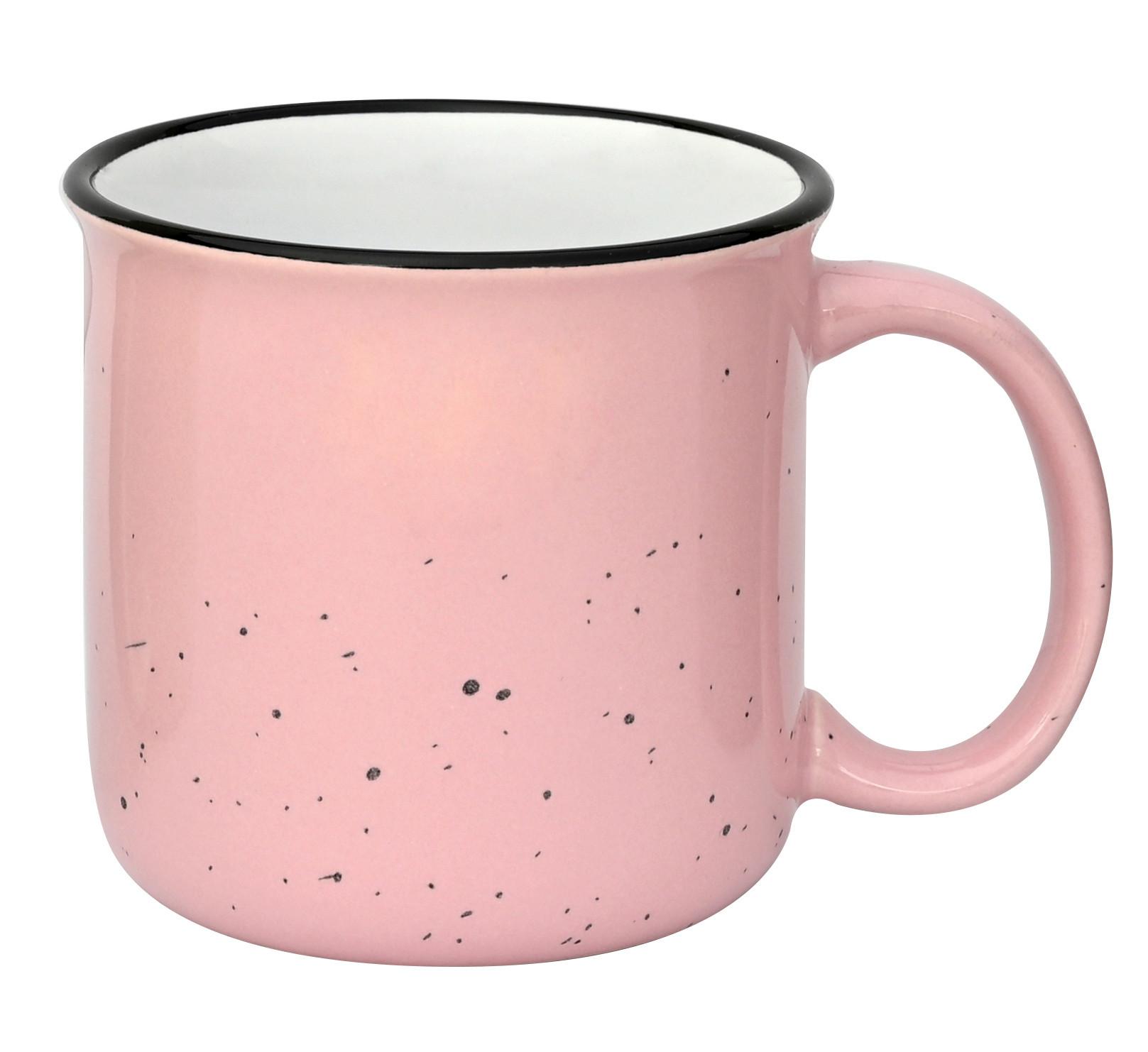 Kaffeebecher Tina in Pink - Rosa, KONVENTIONELL, Keramik (8,8/8,5cm) - Based