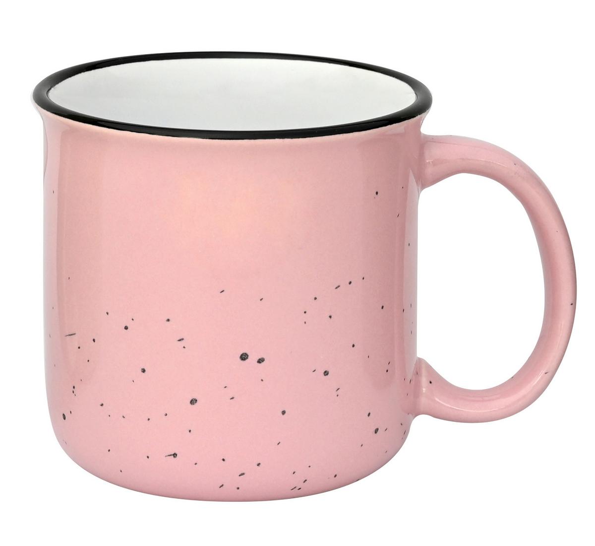 Kaffeebecher Tina in Pink - Rosa, Konventionell, Keramik (8,8/8,5cm) - Based