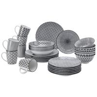 SERWIS OBIADOWO-ŚNIADANIOWY TAKEO - czarny/biały, Lifestyle, ceramika - Ritzenhoff Breker