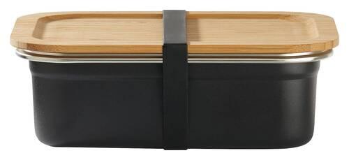 Ételtároló Doboz Űrtartalom: Kb. 1,2l Ivar - natúr/fekete, fa/fém (19,3/6/14,3cm) - Premium Living