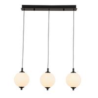 Lampă suspendată cu LED WILM - alb/negru, Modern, plastic/metal (65/15/120cm) - Modern Living