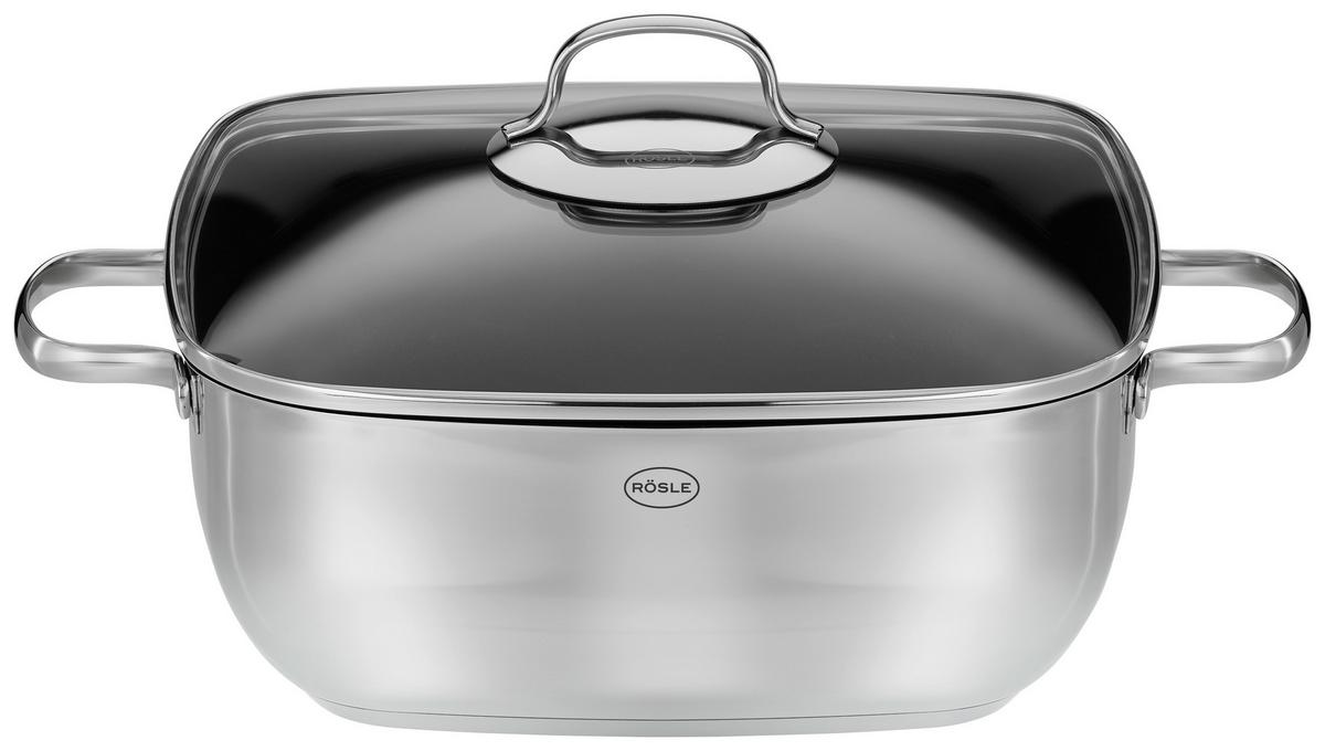 PATELNIA DO SERWOWANIA 132050 RÖSLE - kolor stalowy, Basics, metal (29,3 cm/38,2 cm/18,3 cmcm) - Rösle