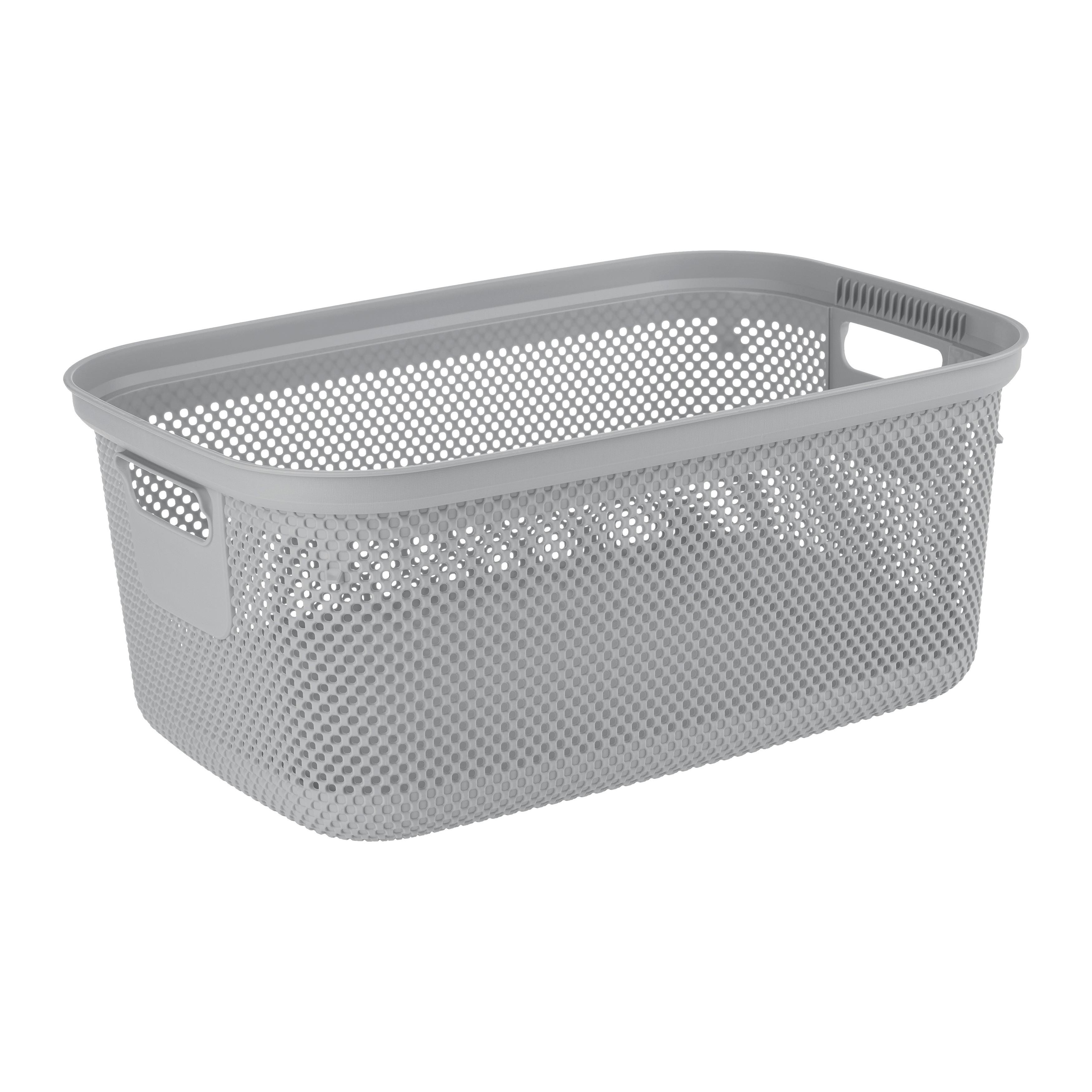 Wäschekorb Bosse in Grau ca. 30l - Grau, KONVENTIONELL, Kunststoff (53/34,5/22,5cm)