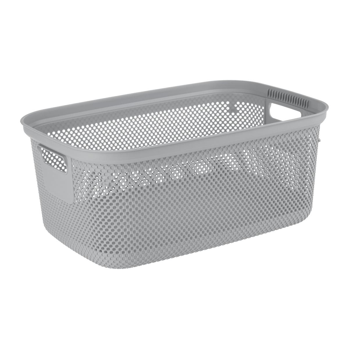 Wäschekorb Bosse in Grau ca. 30l - Grau, KONVENTIONELL, Kunststoff (53/34,5/22,5cm)