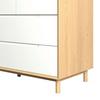 GARDEROB MARLO - vit/ekfärgad, Modern, trämaterial/trä (148/223/60cm) - Bessagi Home