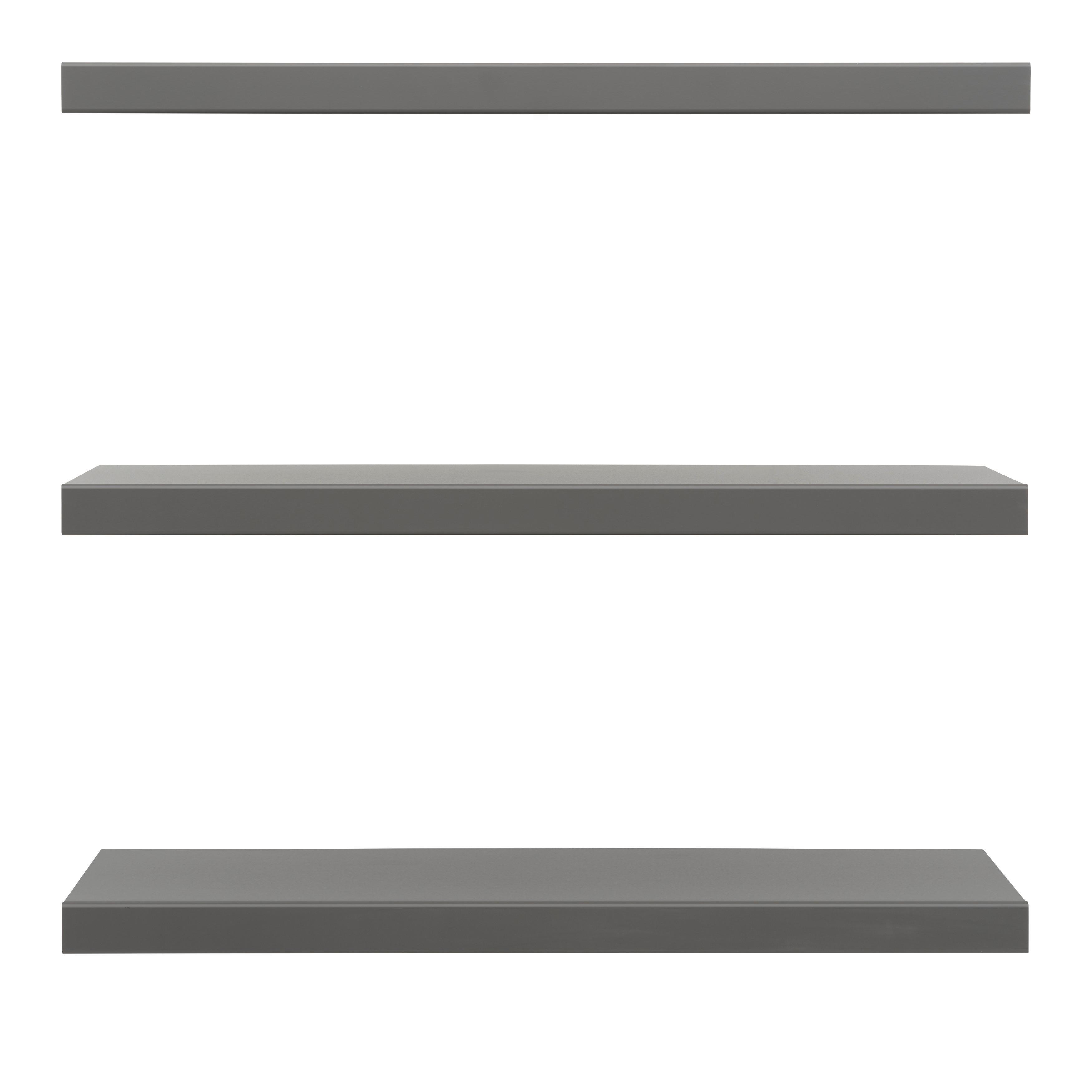 Einlegebodenset Zubehör in Grau, 3 Stk. - Grau, KONVENTIONELL, Holzwerkstoff (95,2/5/46,4cm) - Mömax