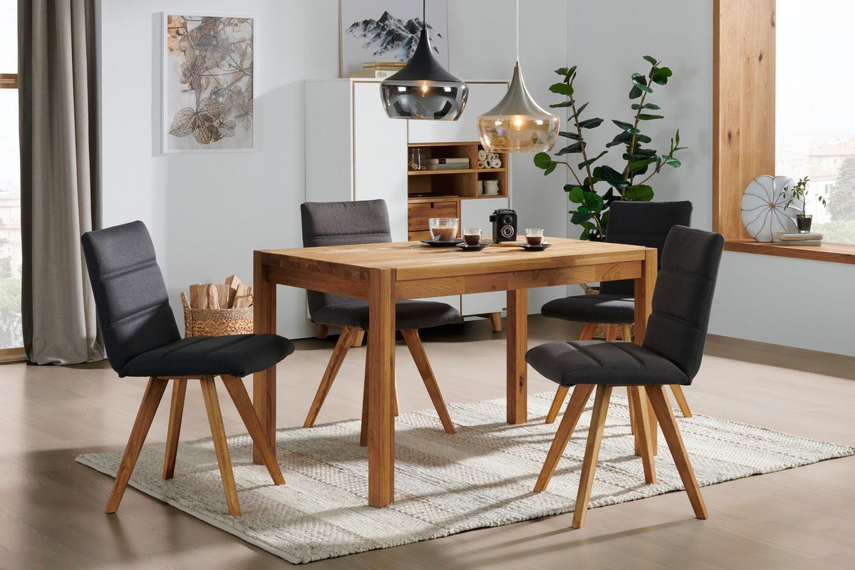 STÓŁ DO JADALNI TINA - kolor dębowy, Konventionell, drewno (120/80/75cm) - home24
