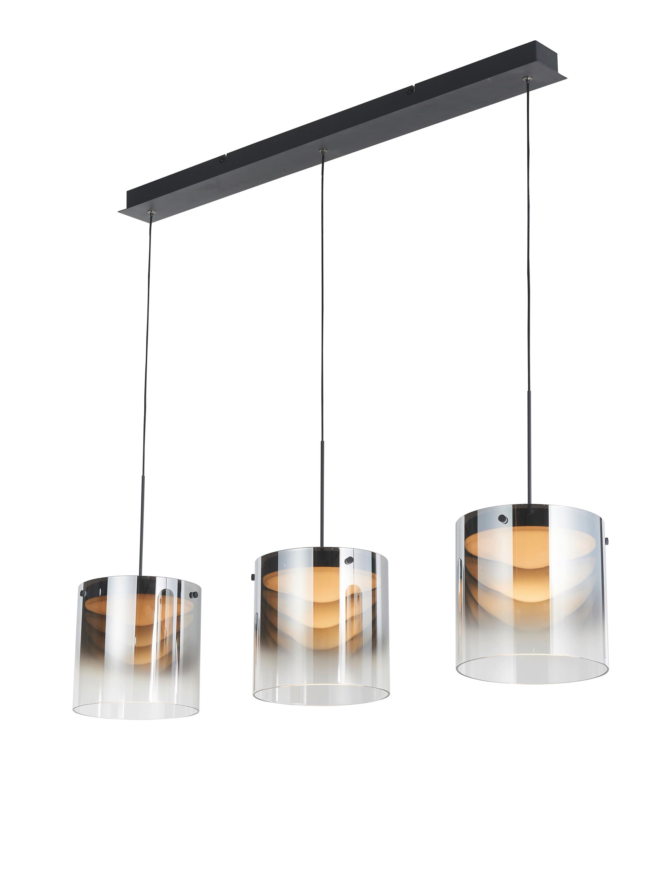 LAMPA WISZĄCA LED BAIA *DK* - czarny, Design, metal/szkło (100/20/180cm) - Dieter Knoll