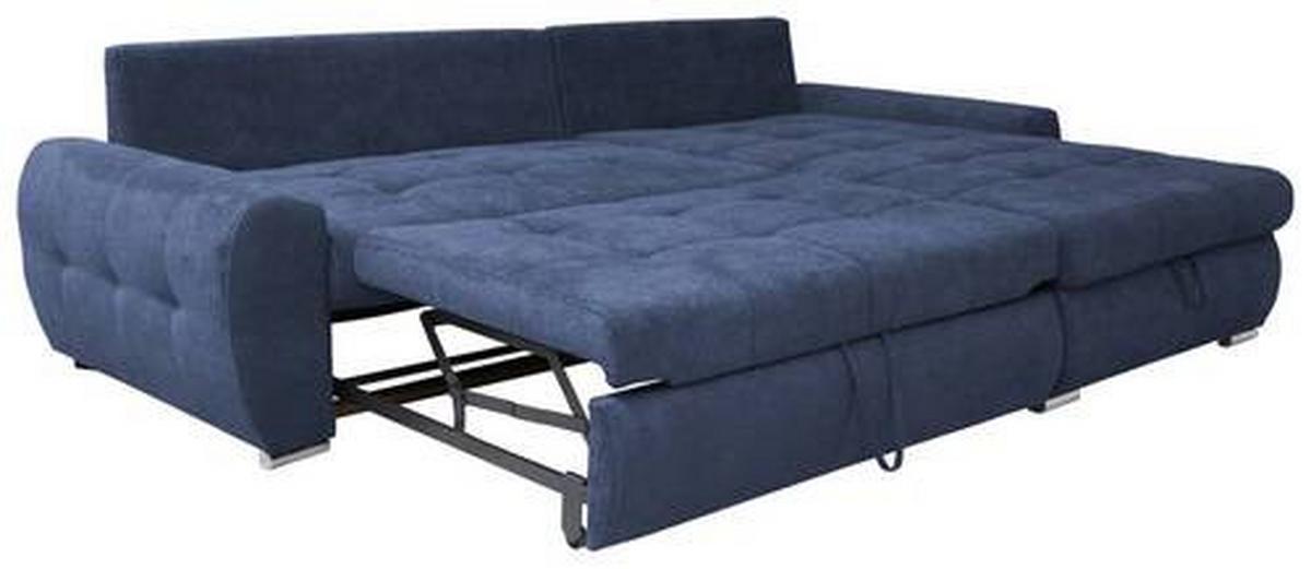 Coltar extensibil SOLAR - alb/albastru închis, Design, textil (277/175cm) - Modern Living