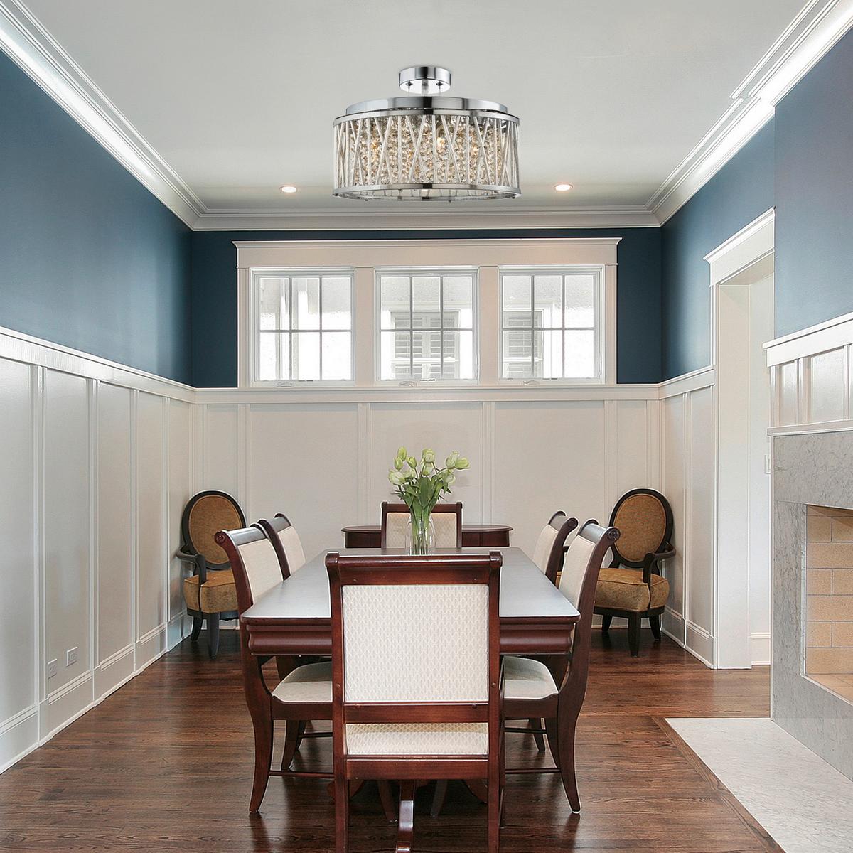 Kristály Mennyezeti Lámpa Elise 8335-5cc - krómszínű, Konventionell, üveg/fém (40l)