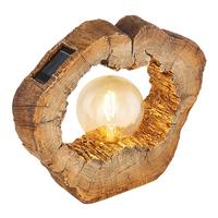 Solarna Svetilka Woodlight, S Sijalko - rjava, Natur, umetna masa (30,5/8,5/25,5cm) - Globo