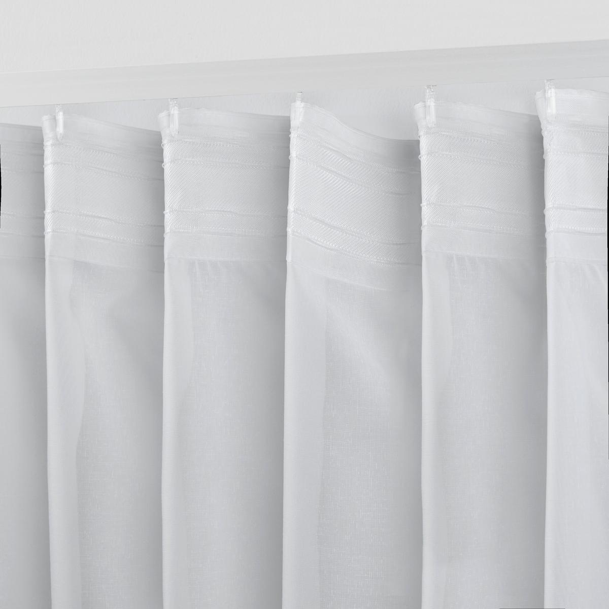 Kombivorhang Leo in Transparent, 2 Stk. - Naturfarben, KONVENTIONELL, Textil (140/255cm) - Premium Living