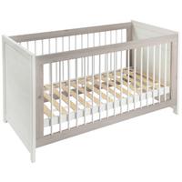 ŁÓŻKO SZCZEBELKOWE CAMRON -SC- - biały/szary, Natur, materiał drewnopochodny/drewno (70/140cm) - My Baby Lou