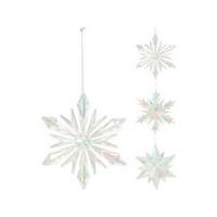 Christbaumhänger FLOCKE - Perlmutt, Kunststoff (1,3/12/10,5cm)