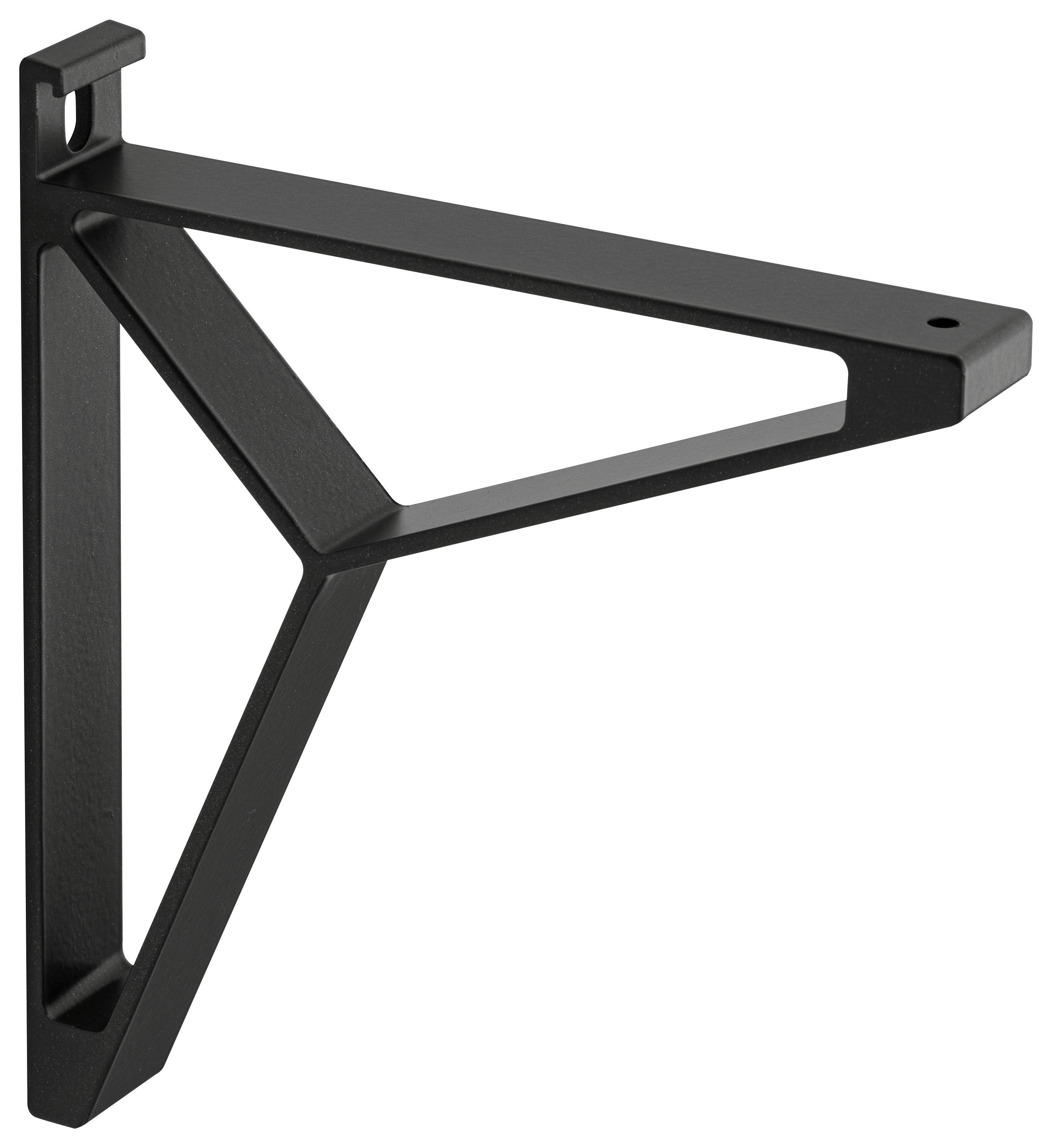 Stenski Nosilec Florence - črna, Moderno, kovina (16/2,5/18cm) - Mömax