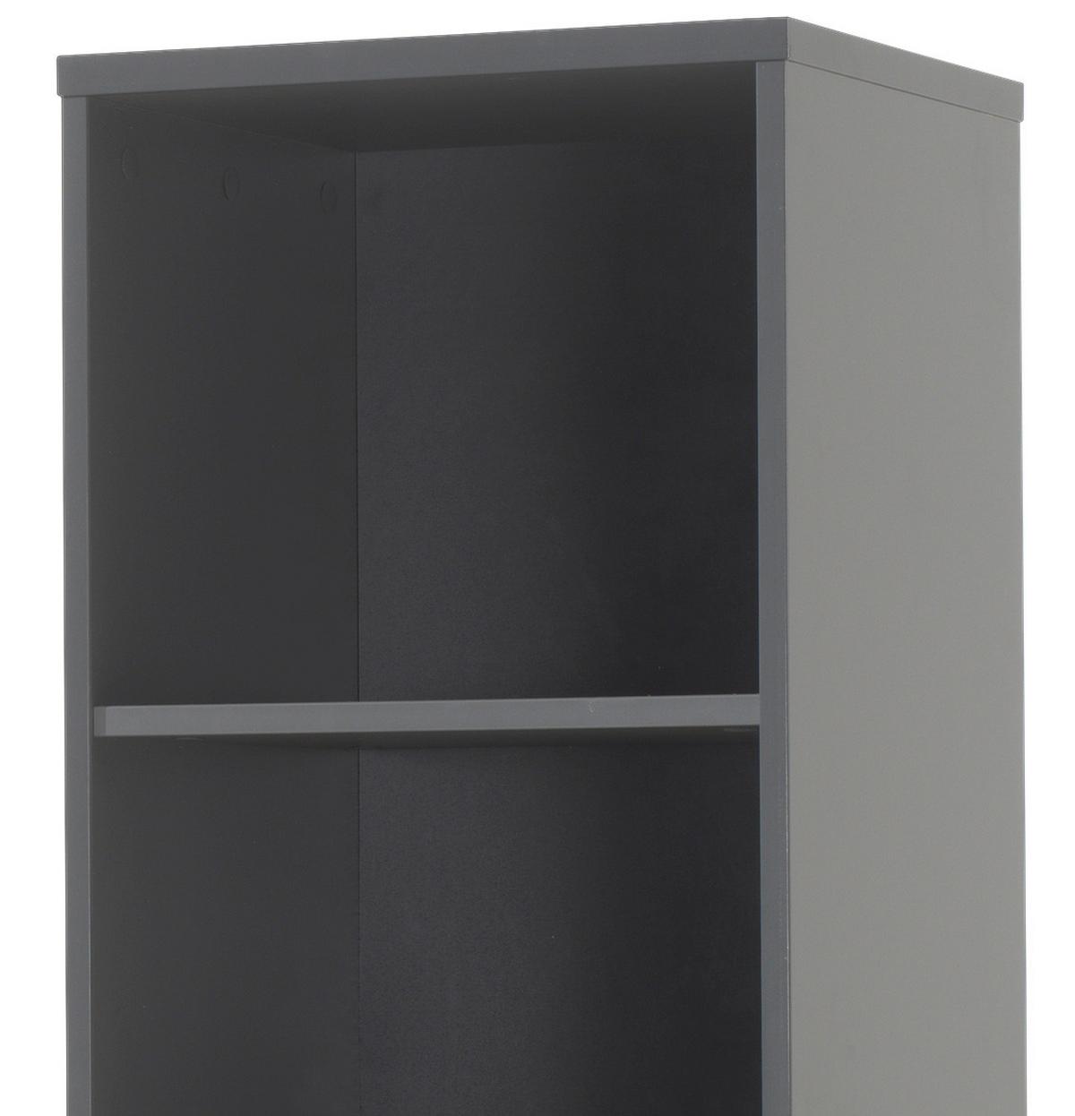 Regal London Anthrazit - Anthrazit, MODERN, Holzwerkstoff (45,5/195,2/45cm) - Vipack