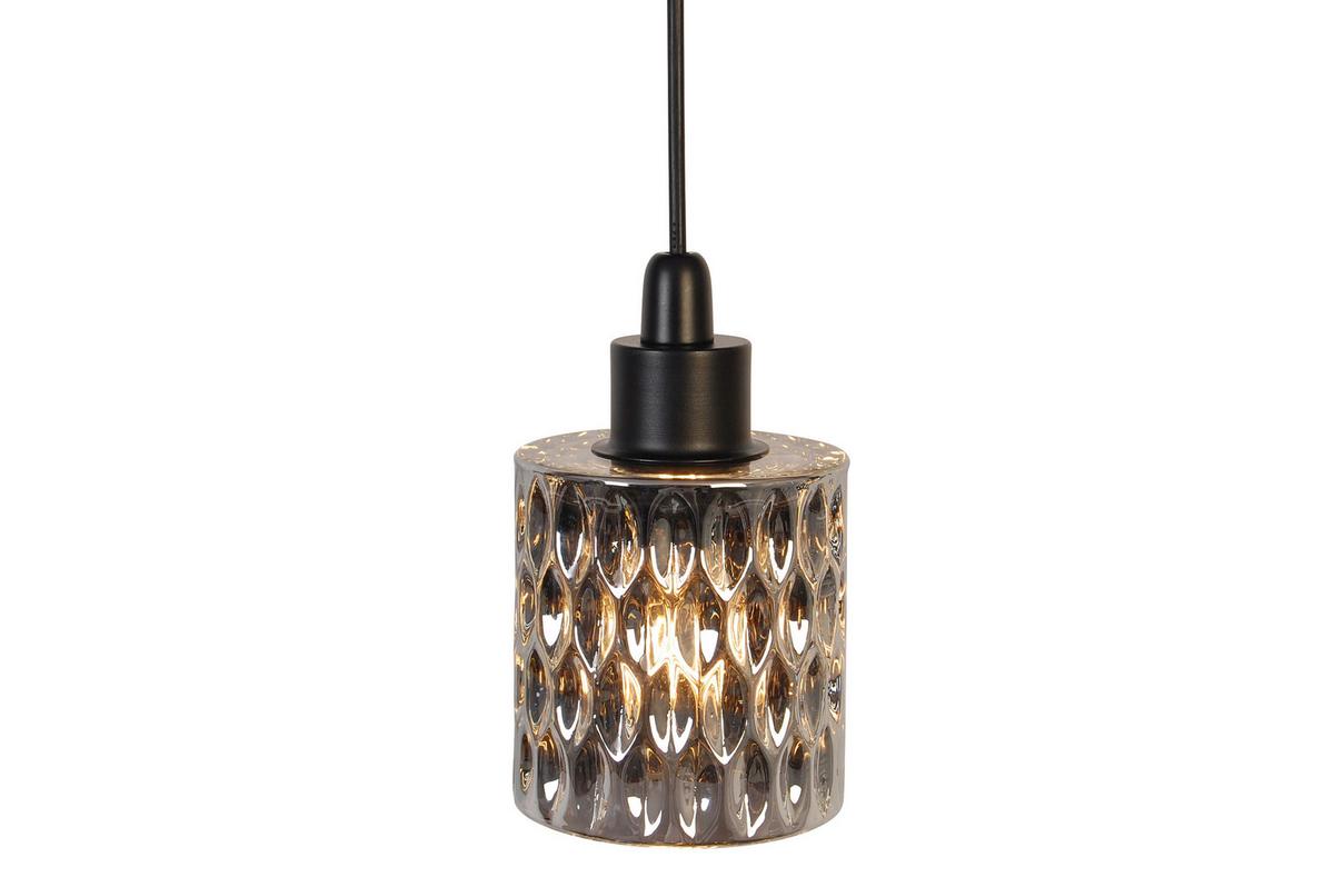 Hängeleuchte Smoky Graubraun max. 160Watt - Graubraun, Trend, Glas/Metall (90/11/112cm) - Novel