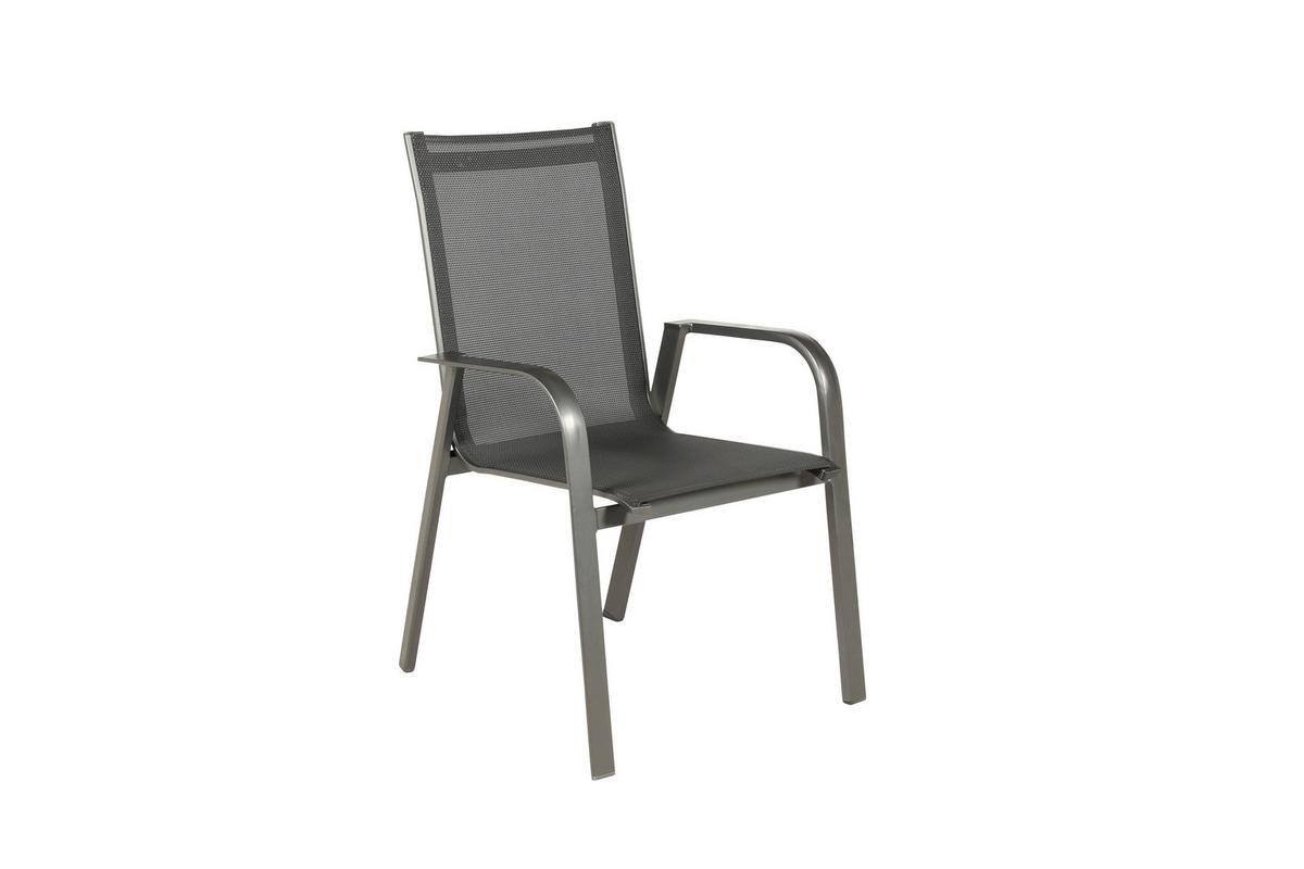 Gartengarnitur Urban 5-Teilig Metall/Texil - Schieferfarben/Anthrazit, Basics, Textil/Metall (160+60/98/72cm) - Acamp