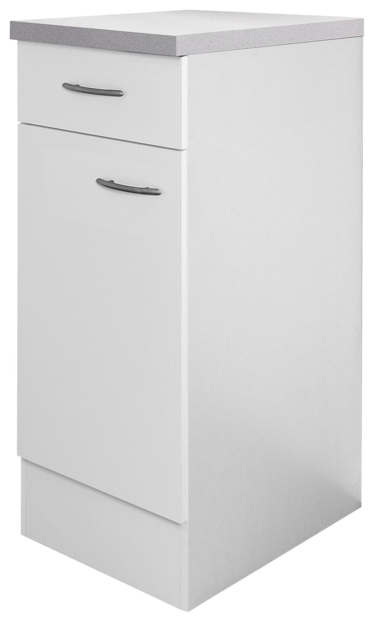 Kuhinjska Spodnja Omarica Wito, Bela - barve nerjavečega jekla/bela, umetna masa/leseni material (30/85/60cm) - FlexWell