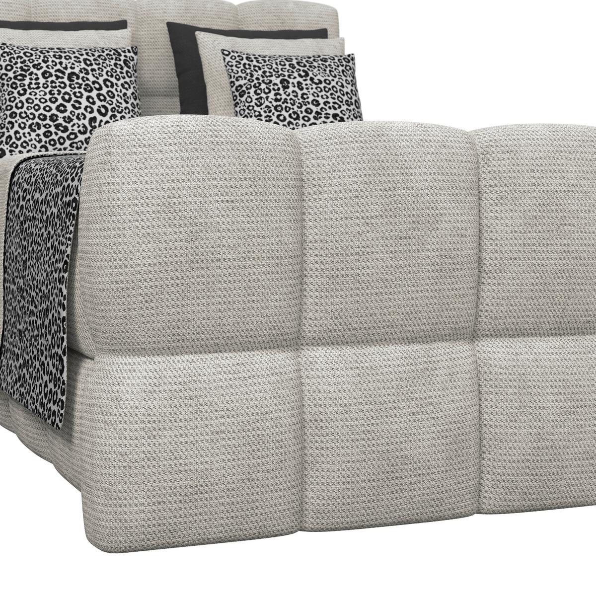 Postelja Boxspring Brisbane, Ekru Barva, 140x200 - črna/ekru, Trend, kovina/umetna masa (140/200cm) - Premium Living