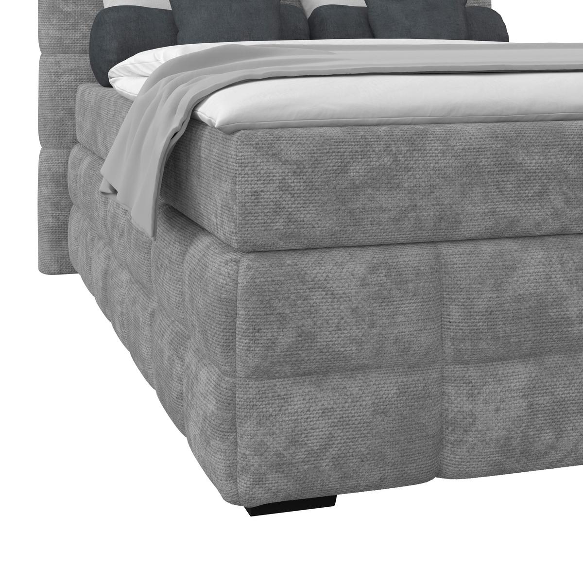 PAT BOX VEGA - verde/gri, Trend, lemn/textil (140/200cm) - Modern Living