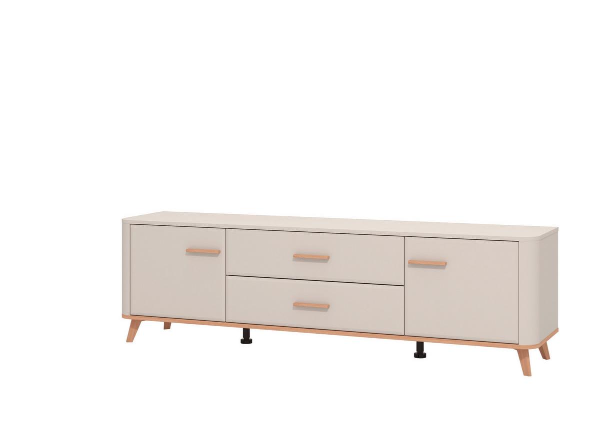 Tv-elem Darwen - kasmírszínű/tölgyfa színű, Modern, faalapú anyag (179,5/52/40cm)