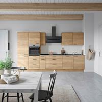 Küchenleerblock Structura High o. Geräte Eiche - Schieferfarben/Eichefarben, MODERN, Holzwerkstoff/Metall (360cm) - Nobilia