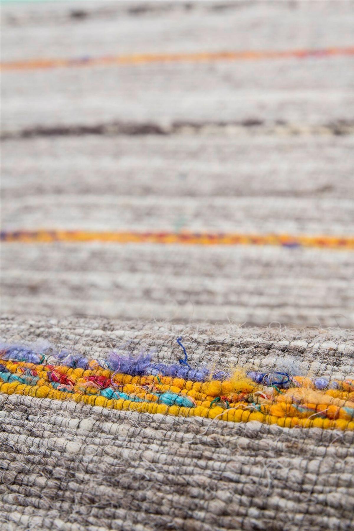 Handwebteppich Duarte 110 Natur/orange120x170 - Naturfarben/Orange, Basics, Textil (120/170cm) - Kayoom