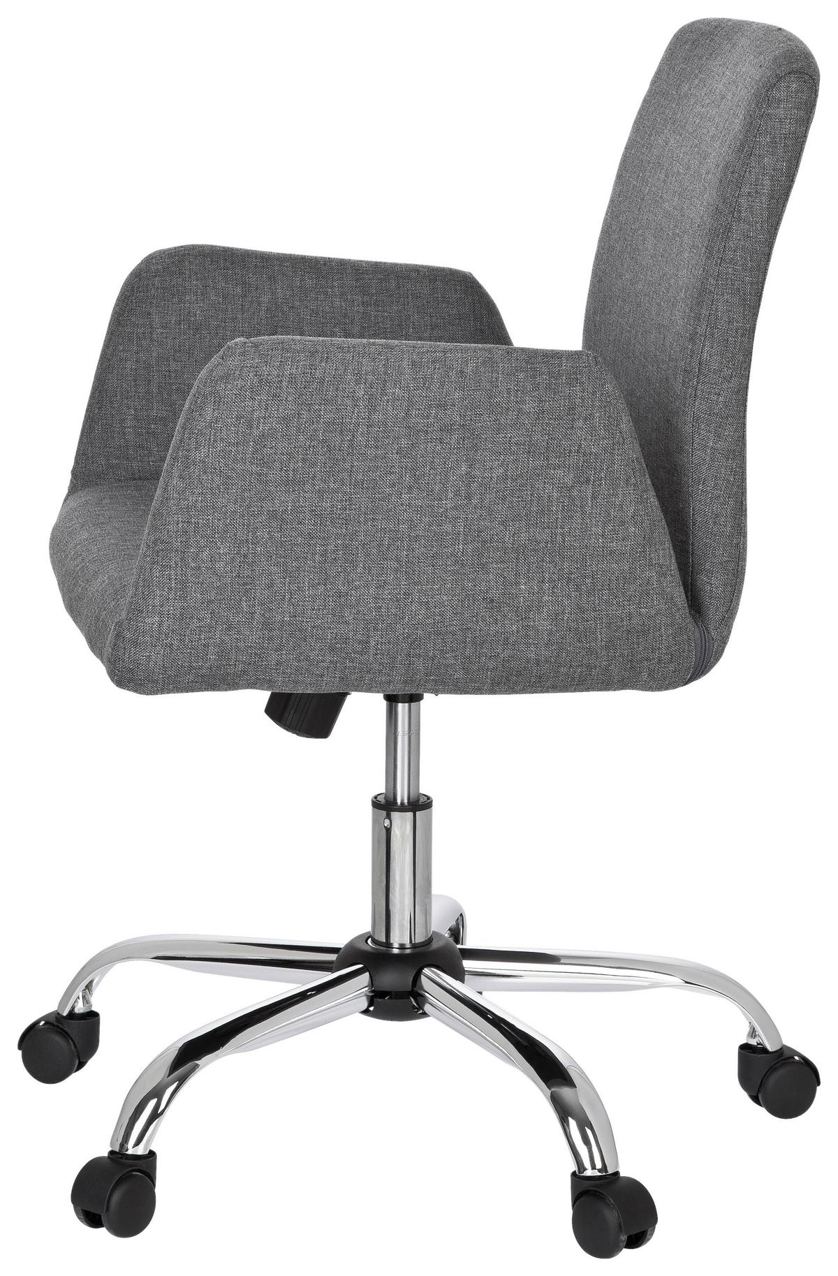 Vrtljivi Stol Flow, Siva - barve kroma/siva, Moderno, kovina/umetna masa (54/95/44cm) - MID.YOU