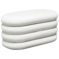 ŁAWKA ZE SCHOWKIEM SIMBA - biały, Trend, drewno/tkanina (85/42/42cm) - Xora