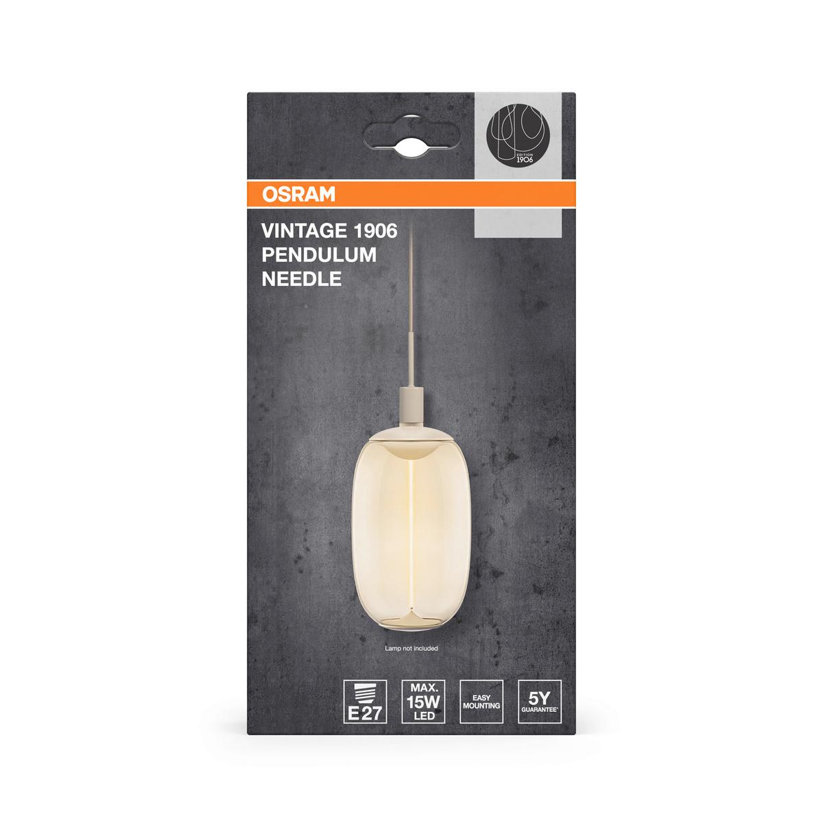 OPRAWKA ŻARÓWKI VINTAGE 1906 PENDULUM NEEDLE - beżowy, Konventionell, metal (10/228,7cm) - Osram