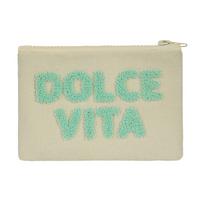 Kosmetiktasche Kia Beige/Mintgrün - Beige/Mintgrün, Basics, Kunststoff/Textil (16,5/10,5cm) - Mömax