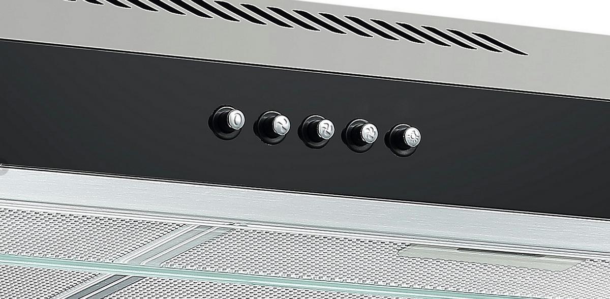 Kuhinjska Napa Respekta, 60cm - barve nerjavečega jekla/črna, Trend, kovina/steklo (60/13/50,3cm) - Respekta