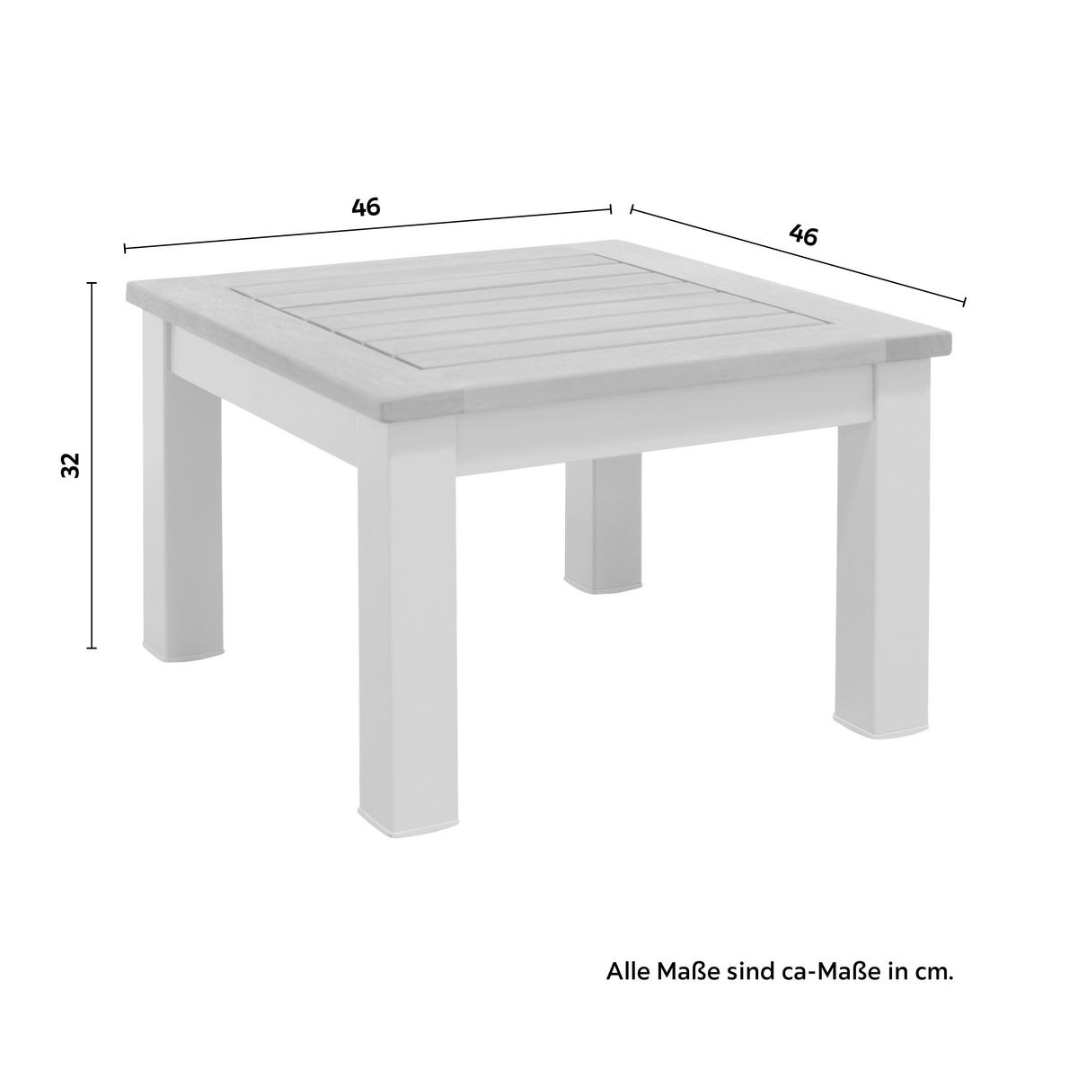 Loungegarnitur Julian 1 Hellgrau Echtholz - Hellgrau, MODERN, Holz/Metall (138,2/73/76,6cm) - Mömax