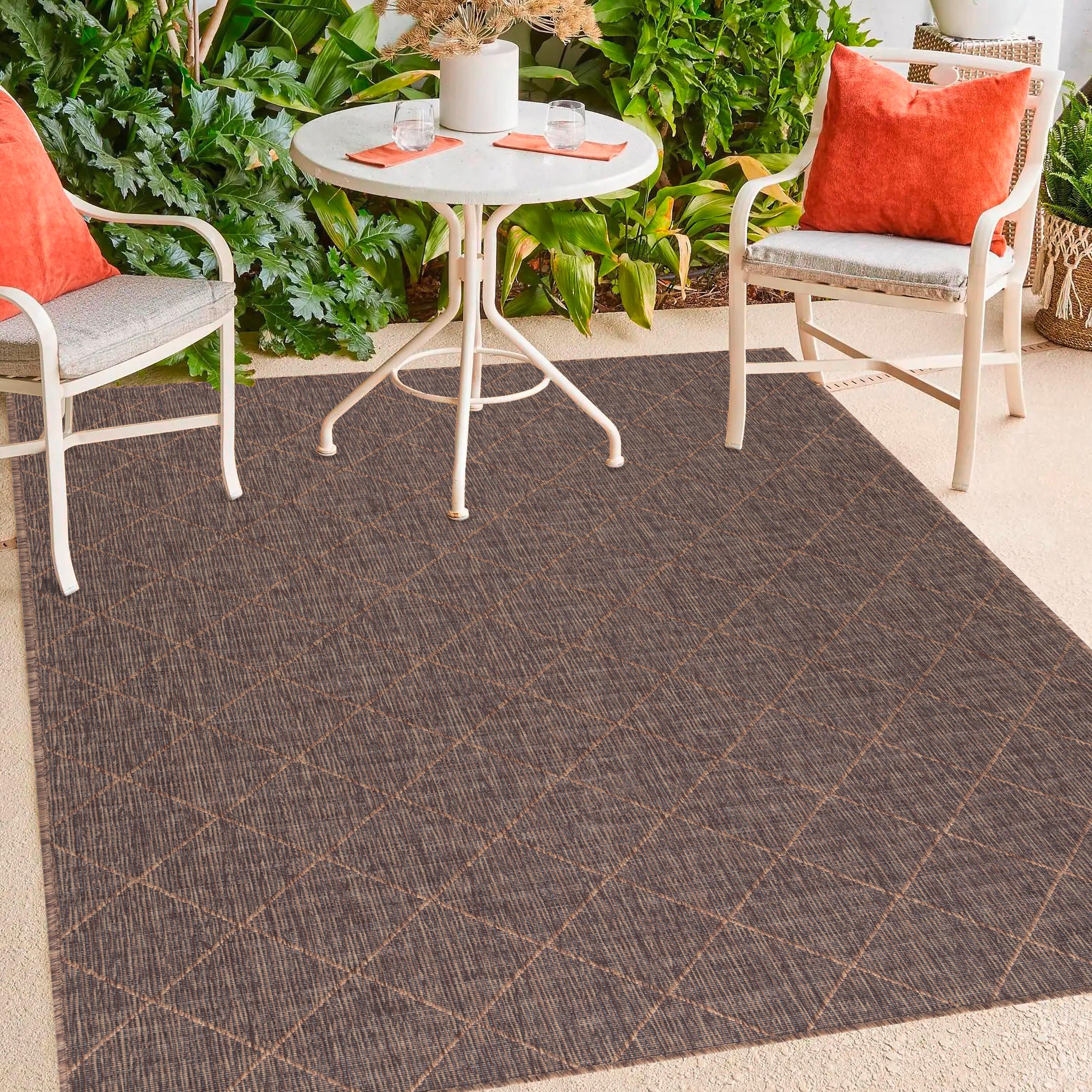Outdoorteppich Zagora Braun/Schwarz ca. 120x170cm - Schwarz/Braun, Basics, Textil (120/170cm) - Novel
