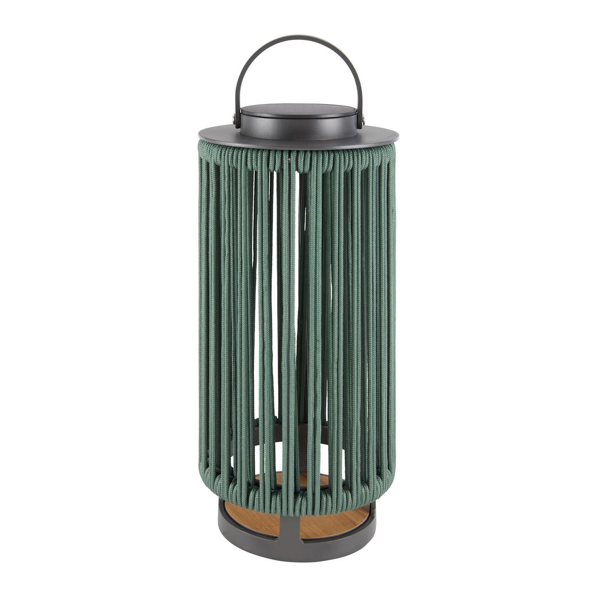 Solarleuchte Madonna Grün Solar Schnurgeflecht - Grün, MODERN, Textil/Metall (22/45/22cm) - Bessagi Garden