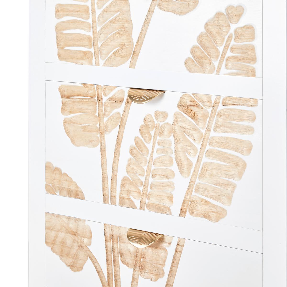 Comodă LEAFS - alb/culoare natur, Lifestyle, lemn/material pe bază de lemn (45/109/30cm) - Premium Living