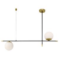 Pendelleuchte Nostalgia - Weiss/Goldfarben, Trend, Glas/Metall (15/76/95cm) - MAYTONI