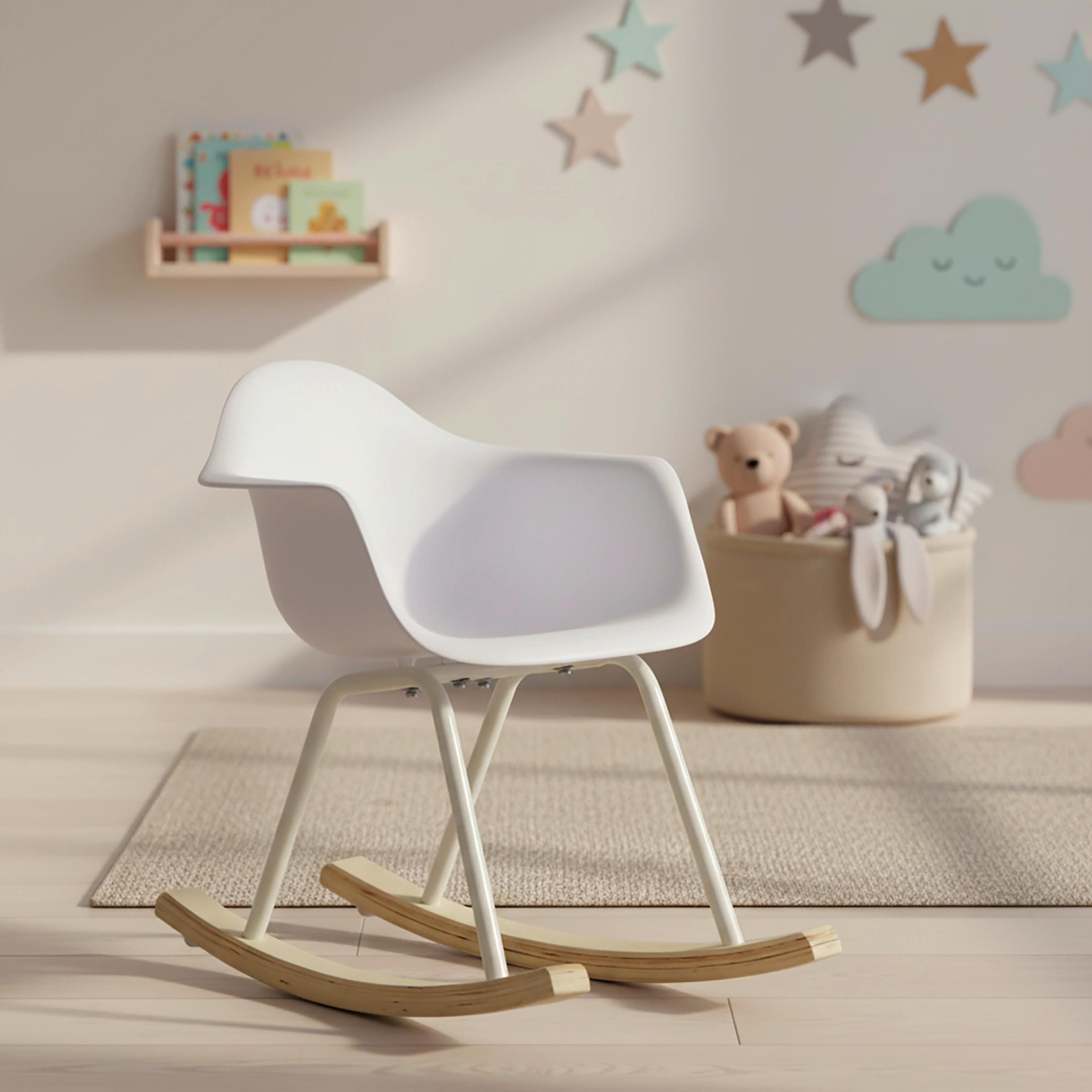 Kinderstuhl Bobby Weiß Kunststoff - Weiß, MODERN, Holz/Kunststoff (41,5/60/54cm) - Bessagi Kids