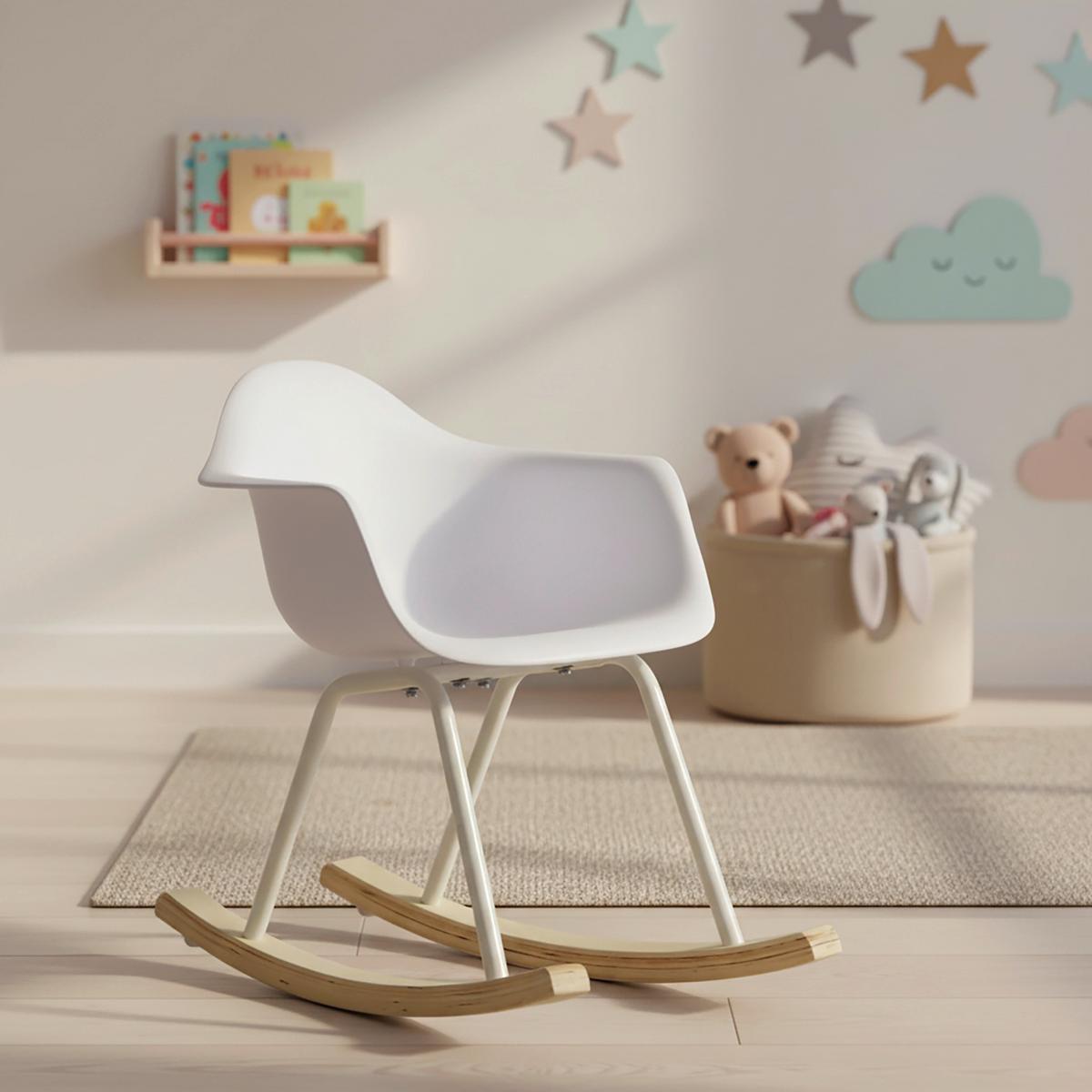 Kinderstuhl Bobby Weiß Kunststoff - Weiß, MODERN, Holz/Kunststoff (41,5/60/54cm) - Bessagi Kids