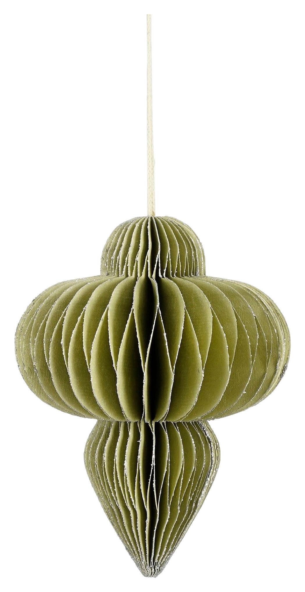 Dekohänger Ornament Grün - Grün, Basics, Papier (8/15cm)