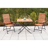 Vrtni Stol Schlossgarten, Nastavljv Naslon, Masivno - barve grafita/naravne barve, Konvencionalno, kovina/les (55/109/107cm) - Gardenson